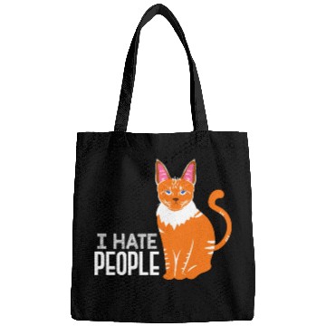 Discover I Hate People Cat Lover Kitten Cats Funny Bags