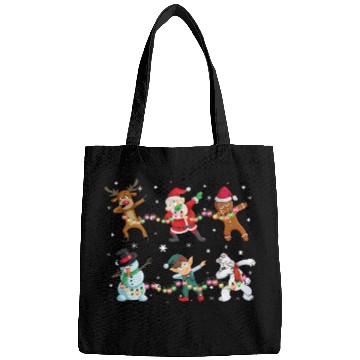 Discover Funny Dabbing Santa And Friends Bags Christmas