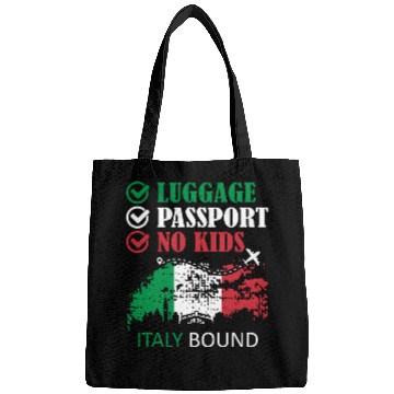 Discover Luggage Passport No Kids Italy Bound Vacation Bags