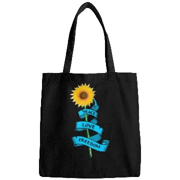 Discover Sunflower Peace love freedom Bags