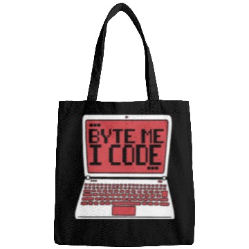 Discover Byte Me I Code Coder Engineer Full Stack Software Bags