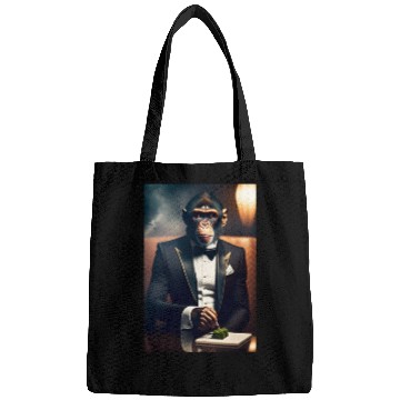Discover Ape in suit with Cigar Bags