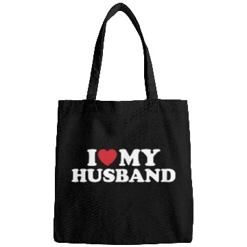 Discover I LOVE MY HUSBAND I Heart Groovy Retro Bags