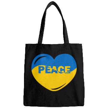 Discover Heart peace ukraine flag colors Peace Bags
