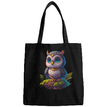 Discover Detailed cute owl design Bags