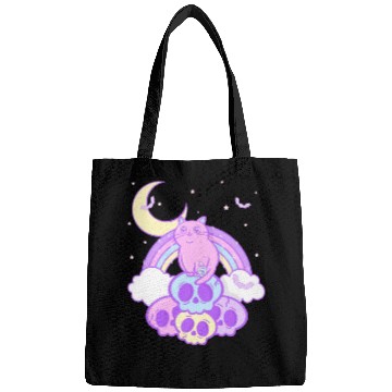 Discover Pastel Goth Cat Skull Lover Cute Gothic Yami Bags