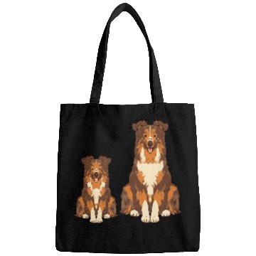 Discover Collie Dog Lover Parent Dad Mom and Son Daughter Bags