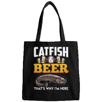 Discover Catfish and Beer That's why I'm here Fishing Bags