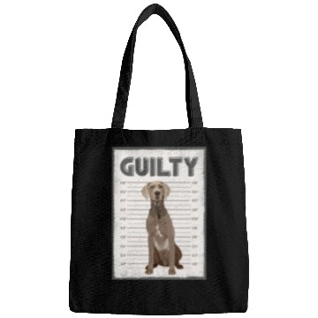 Discover Guilty Weimaraner Mug Shot Bags