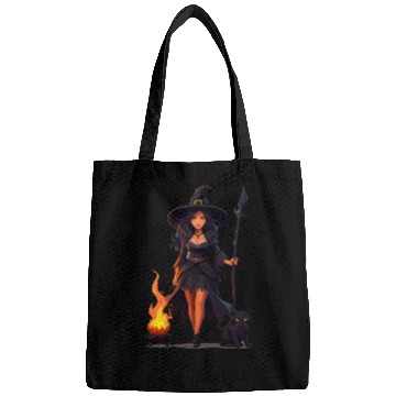 Discover The evil witch and her black cat Bags