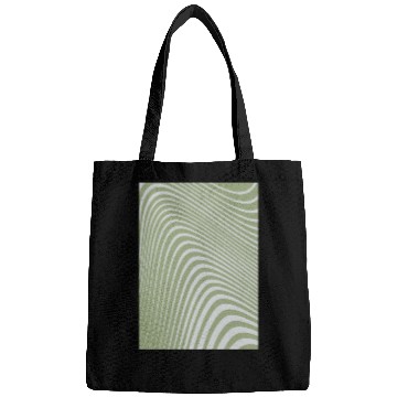 Discover Aesthetic Green - Modern Abstract Wavy Line Bags