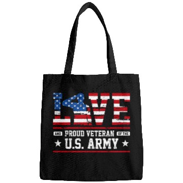 Discover Love And Proud Us Army Veteran Bags
