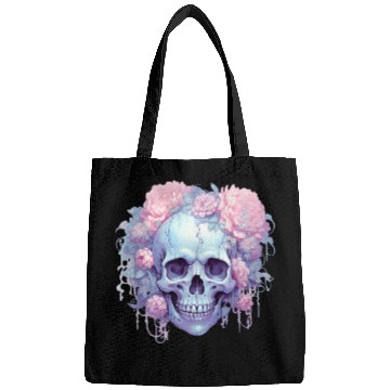 Discover Pastel Goth Floral Skull Bags