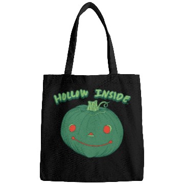 Discover Hollow Inside - Punny Green Jack-o-Lantern Pumpkin Bags