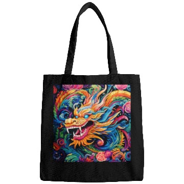 Discover dragon pattern circle pentel color Bags