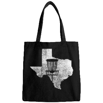 Discover Texas Disc Golf State with Basket Distressed Graph Bags