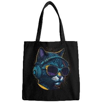 Discover Cool Sunglasses Headphone Galaxy Cat Bags