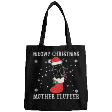Discover Meowy Christmas Mother Fluffer Funny Cat Lover Bags