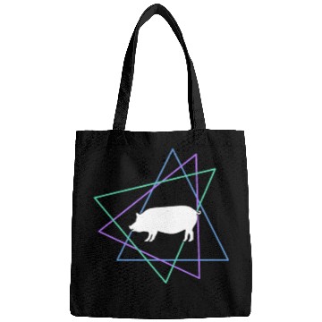 Discover Geometric Pig Art Bags