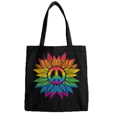 Discover Rainbow Sunflower Love Is Love LGBT Gay Lesbian Bags