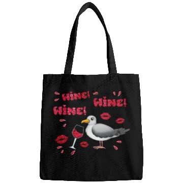 Discover Wine Seagull Bird Lover Shorebird Seagulls Bags