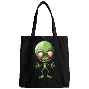 Discover Green Alien: Giant Head from Outer Space Bags