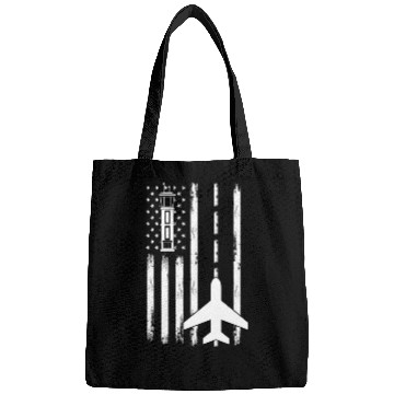Discover Air Traffic Controller Patriotic Airplane Aviation Bags