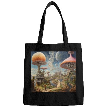 Discover Fantasy Land Graphic Art Print Bags