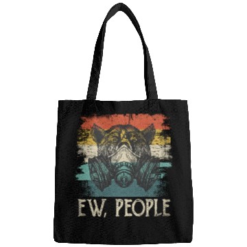 Discover Ew People Bear Funny Introvert Vintage Retro Bags