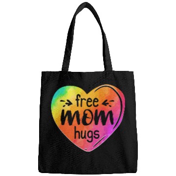 Discover LGBTQIA LGBT Free Mom Hugs Rainbow Heart Gay Pride Bags
