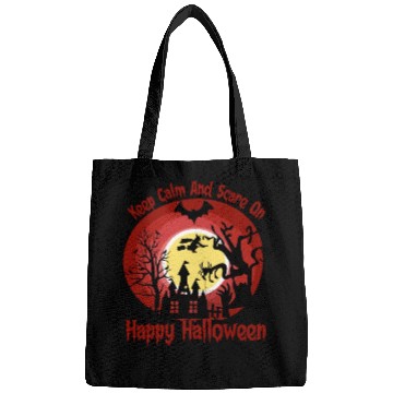 Discover Keep Calm And Scare On Halloween Bags Design