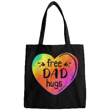 Discover LGBTQIA LGBT Free Dad Hugs Rainbow Heart Gay Pride Bags