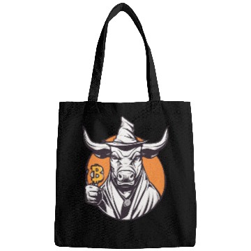 Discover Halloween Bitcoin Wizard Bull Bags