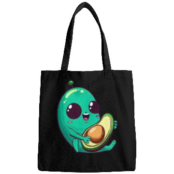 Discover Cute Alien Avocado: Guitarist Extraterrestrial Bags
