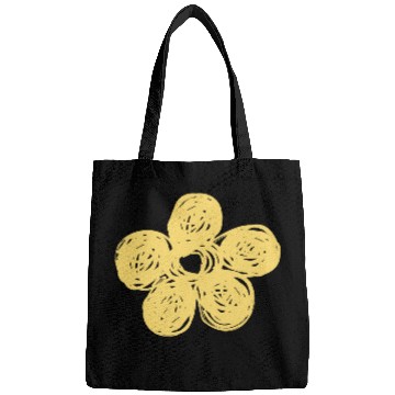 Discover Yellow Chalkboard Flower Doodle Bags