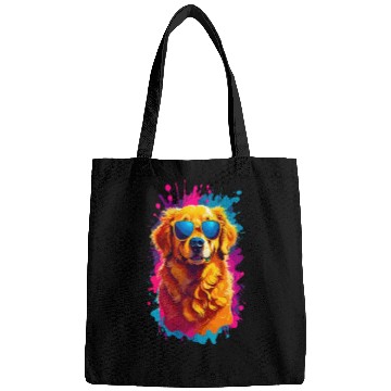 Discover Cool Golden Retriever with Sunglasses 2 Bags