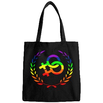 Discover Rainbow lesbians pride logo laurel wreath Bags