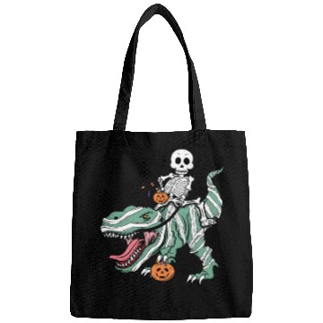 Discover Skeleton Dinosaur Funny Lazy Creepy Halloween Bags