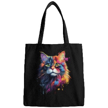 Discover Color Explosion Persian Cat Art Bags