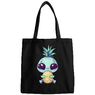 Discover Alien with Pineapple Punk Hairstyle Bags