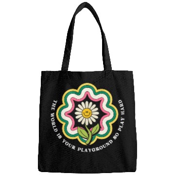 Discover Flower Quote Playground Bags
