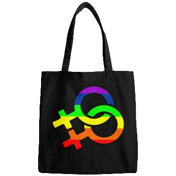 Discover Gender lesbian logo with rainbow Bags