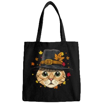 Discover Thanksgiving Cat Pilgrim Bags