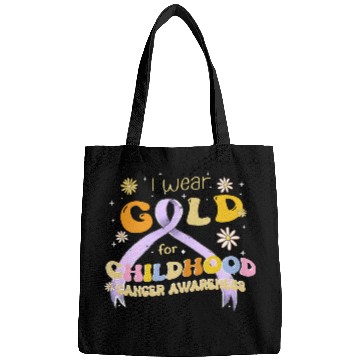 Discover I Wear Gold For Childhood Cancer Awareness Bags