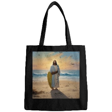 Discover Surfing Jesus Bags
