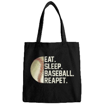Discover Eat Sleep Baseball Repeat Funny Baseball Softball Bags