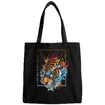 Discover Unstoppable Flaming Tiger Bags