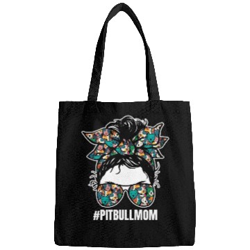 Discover Pitbull Mom Funny Dog Pets Lover Design Bags
