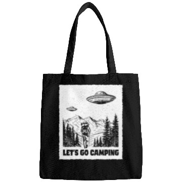 Discover Let's Go Camping - White Ink Bags