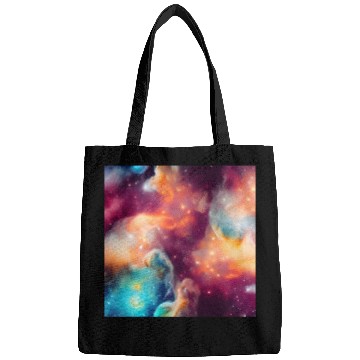 Discover Galaxy nebula abstract design Bags